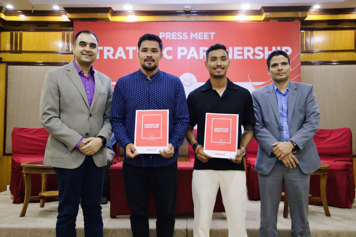 Honored and humbled to join hands with @imepay_official as the brand ambassador. I'm extremely thankful for the opportunity. Just like IME Pay, Nepal's leading digital service, I'm refuelled with new found energy & enthusiasm to be Nepal's leading cricketer.