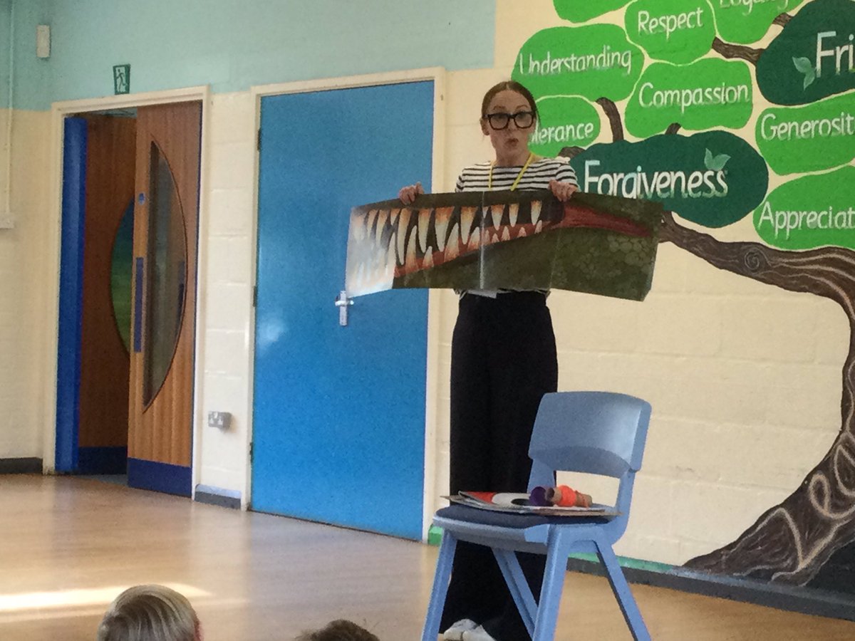 HAprimaryschool's tweet photo. Thank you to @sophyhenn for opening our newly refurbished library for the infants this afternoon. We had a fantastic afternoon learning lots of life sized animal facts! https://t.co/dTRgCDxovO