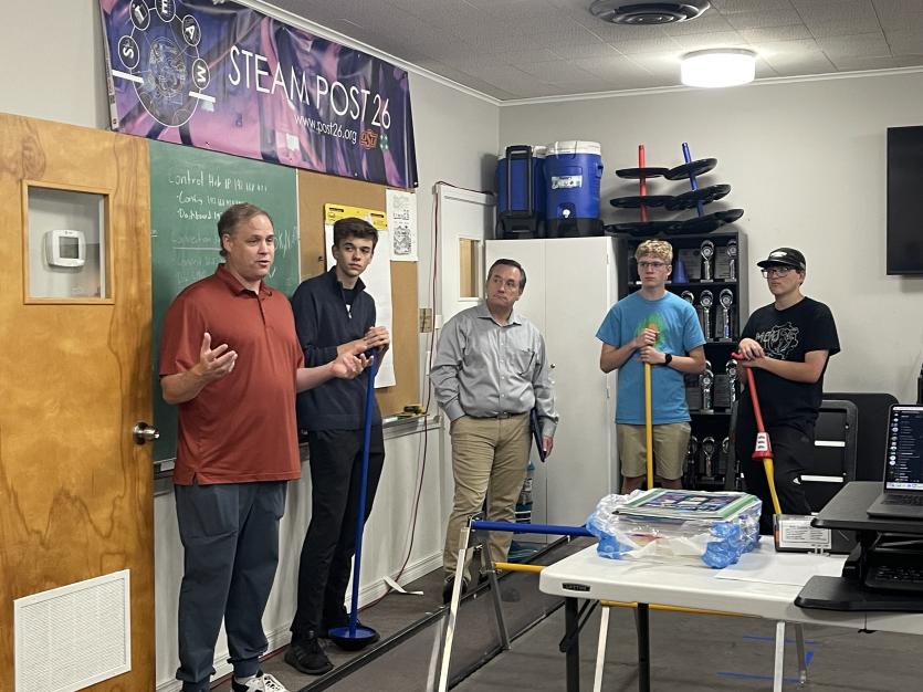 We want to thank former <a href="/NASA/">NASA</a> Administrator <a href="/RepJBridenstine/">Jim Bridenstine</a> for stopping by last night and checking out our program and telling us about the amazing things NASA is doing to change our world. <a href="/FIRSTweets/">FIRST</a> <a href="/FTCTeams/">FIRST Tech Challenge</a> <a href="/FIRSTinOklahoma/">FIRST In Oklahoma</a> <a href="/FTC10355/">Project Peacock</a> <a href="/mouseSpit11572/">Mouse Spit</a> <a href="/NAHTAIVEL14906/">Leviathan 14906</a>