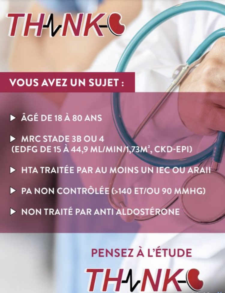 Diurétiques et maladie rénale chronique : qui veut rejoindre la justice league? Alors pensez à inclure dans l’essai THINK!