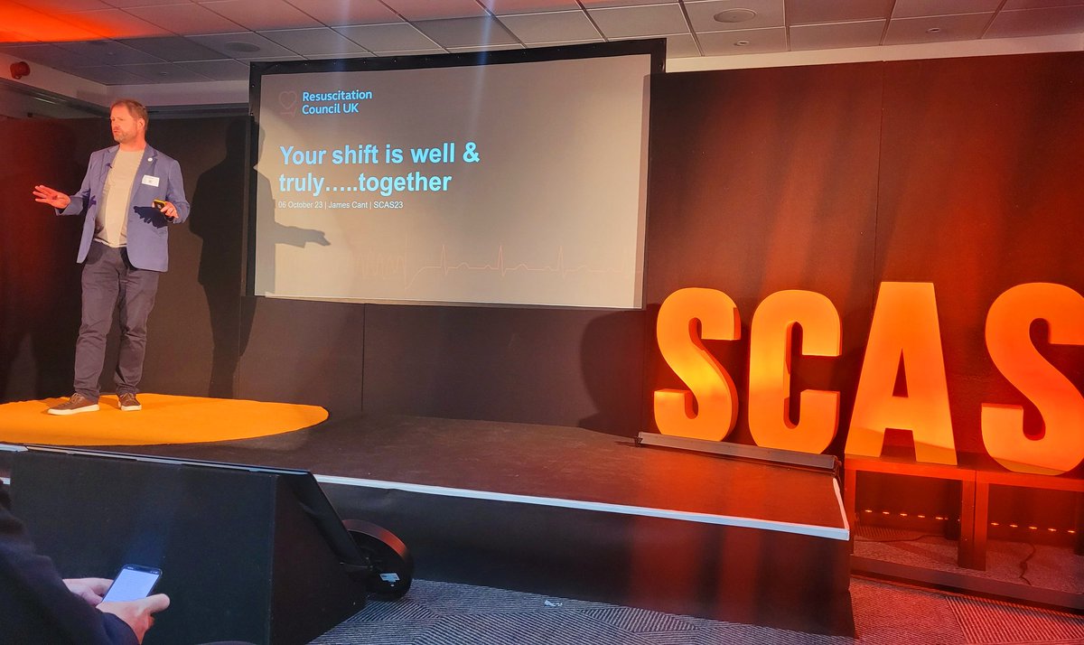 Mew36's tweet photo. Our Chief Exec James rounds up what has been an outstanding  Scottish Cardiac Arrest Symposium 23 So much to learn from our Scottish partners, thanks for throwing a great conference #SCAS23  @ResusCouncilUK https://t.co/EmNT7250C5