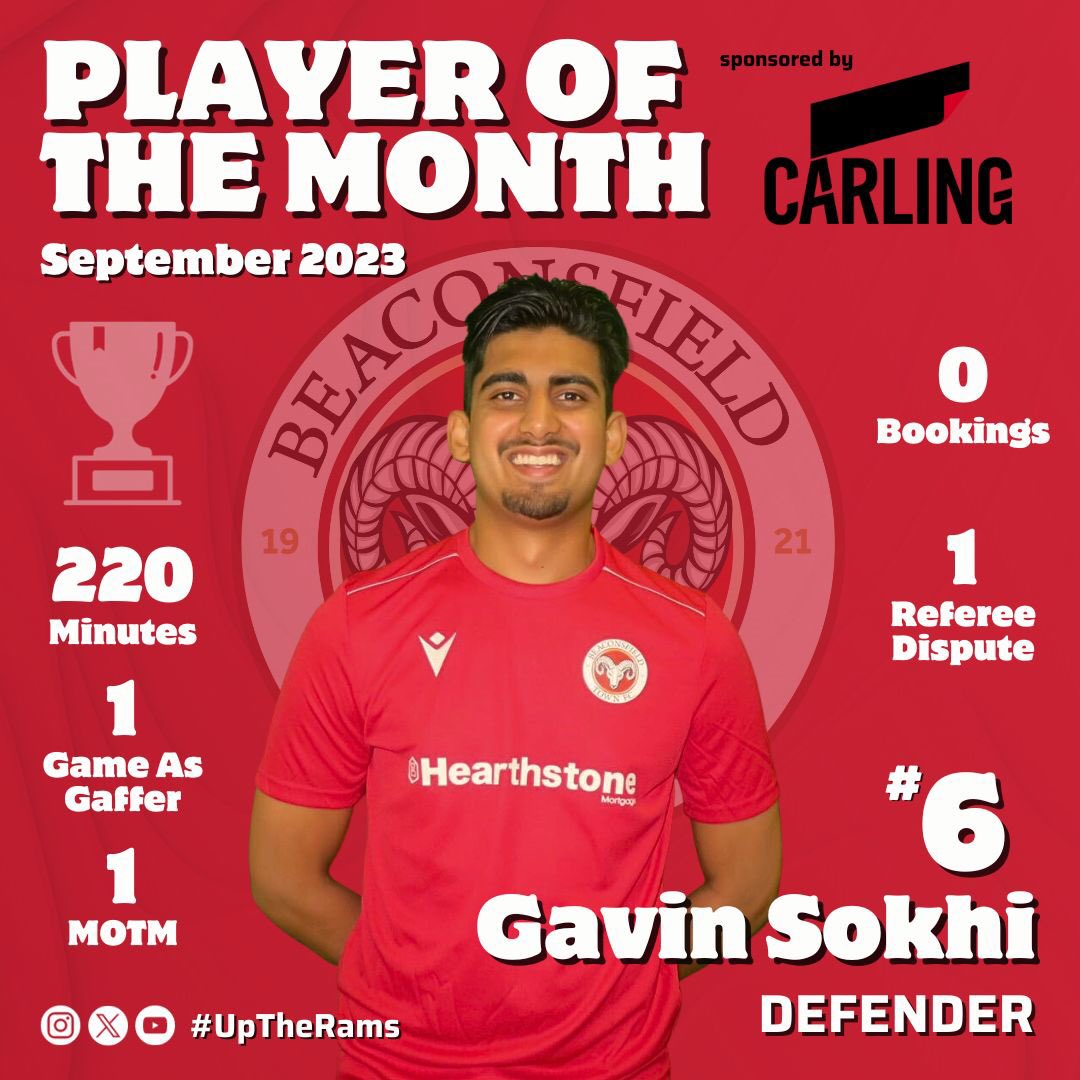 BTFCCommunity_'s tweet photo. Congratulations to @gavinsokhi_ who wins the POTM award for September! 🍾🏆 #UpTheRams 🐏🔴

Honourable mentions also go to @bobby.g25 and @era1d0 who also featured heavily for the Rams during September. ⚽️ 

#btfccommunity #grassroots #football #sundayleague #playerofthemonth https://t.co/lqQlhHPb7v