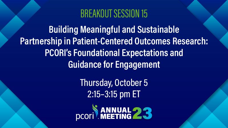 JenBrownARCC's tweet image. Fun to moderate great panel on @PCORI&apos;s new Foundational Expectations for Partnerships #PCORI2023
🙏Amazing panelists, @ChidinmaIbePhD @Gwen_Darien @FamDocDon &amp;amp; Kristin Carman
🥰So many impt points from audience about deeper focus on patient &amp;amp; community-driven partnerships