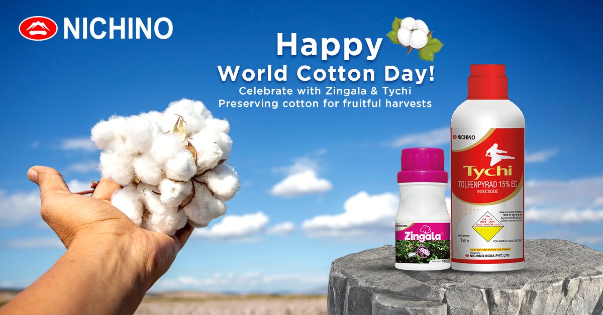 Embrace the essence of World Cotton Day with Zingala & Tychi 🌿
Let's preserve the cotton architecture for bountiful harvests together. 🌾

#WorldCottonDay #SustainableFarming #Zingala #cottoncrop #HealthyFarms #SafeFarms #nichinoindia