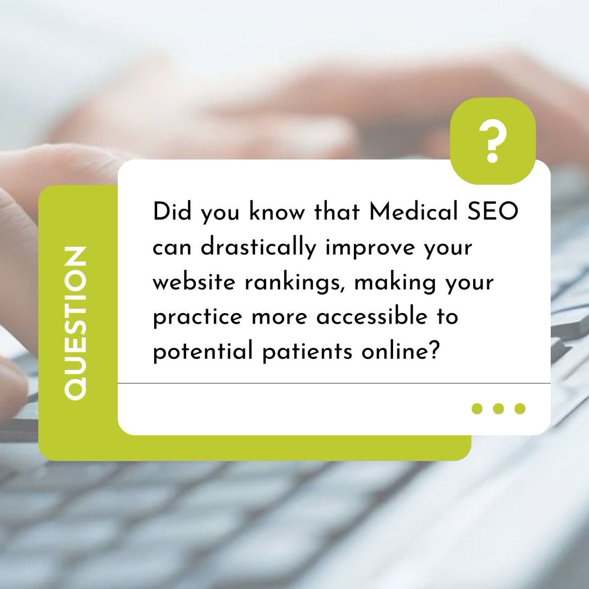 PointsGroup's tweet photo. Medical SEO: Elevates online presence, targets interested audiences, brings in qualified leads. Cost-effective, boosts brand authority, and increases awareness. https://t.co/9SrJEk5IkF
