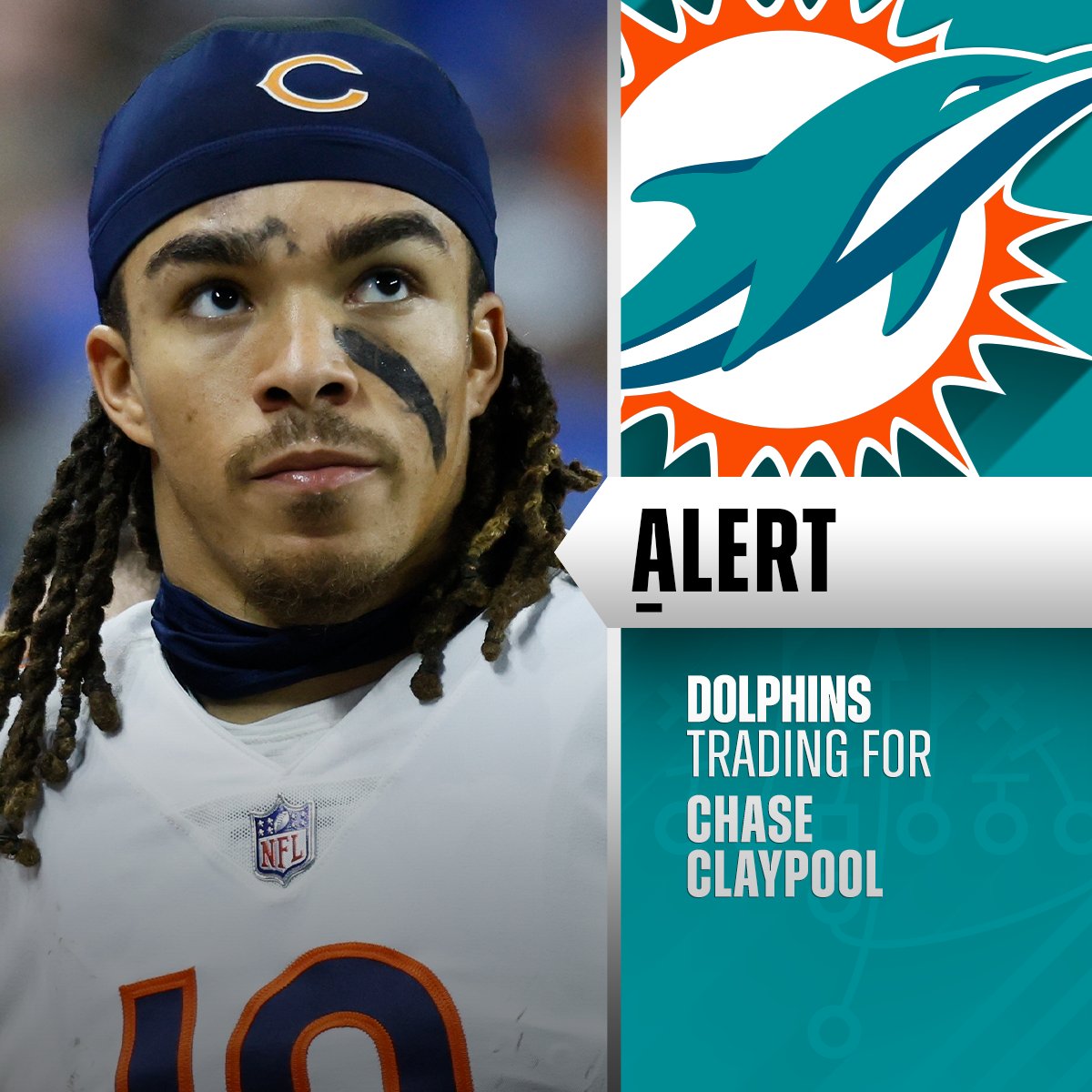 Dolphins trading for Bears WR Chase Claypool (via @rapsheet and <a href="/TomPelissero/">Tom Pelissero</a>)