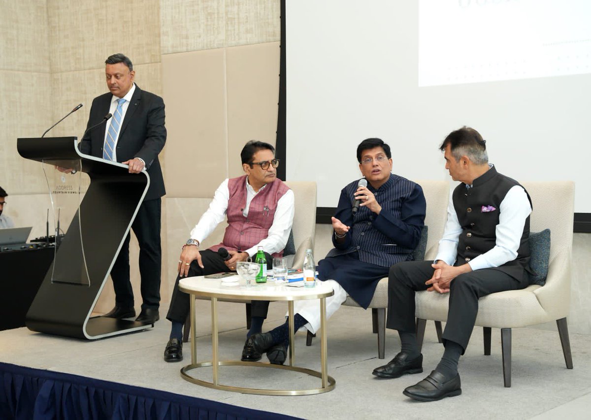 PiyushGoyal's tweet photo. Had an engaging interaction with leading business leaders in UAE today. 

Discussed ways to expand engagements across diverse sectors between the two countries to impart further strength to the 🇮🇳-🇦🇪 business &amp; investment ties. https://t.co/3kEiUE488b