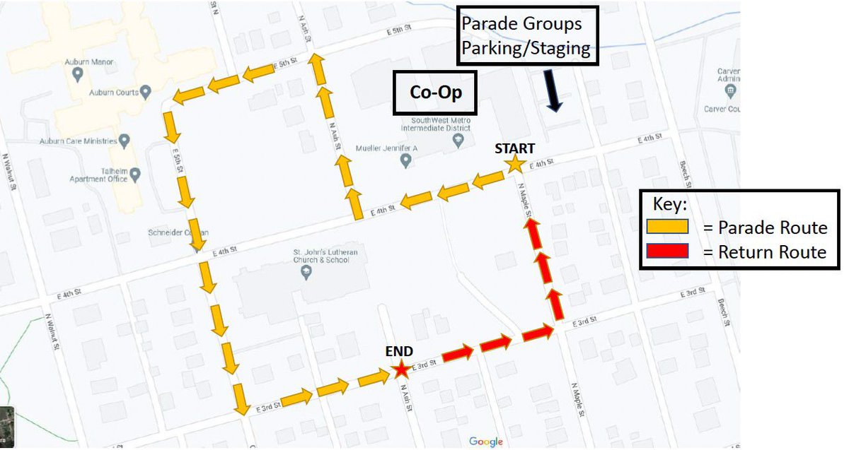 CityofChaskaMN's tweet image. It's Chaska High School Homecoming Parade day! The parade will start at approximately 4:15pm, and several downtown streets (parts of E 4th St, Ash St, E 5th St, E 3rd St, and Maple St) will be temporarily closed for the duration of parade. See the map below.