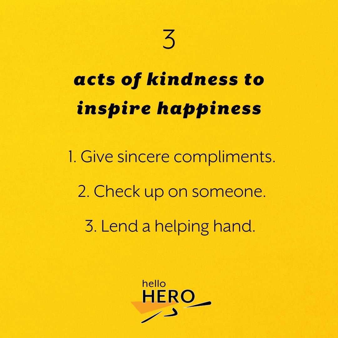 Happy World Smile Day! 😊

Here are three acts of kindness to inspire happiness:

1️⃣ Give Sincere Compliments: 

2️⃣ Check Up on Someone: 

3️⃣ Lend a Helping Hand: 

#WorldSmileDay #ActsOfKindness #KindnessMatters
