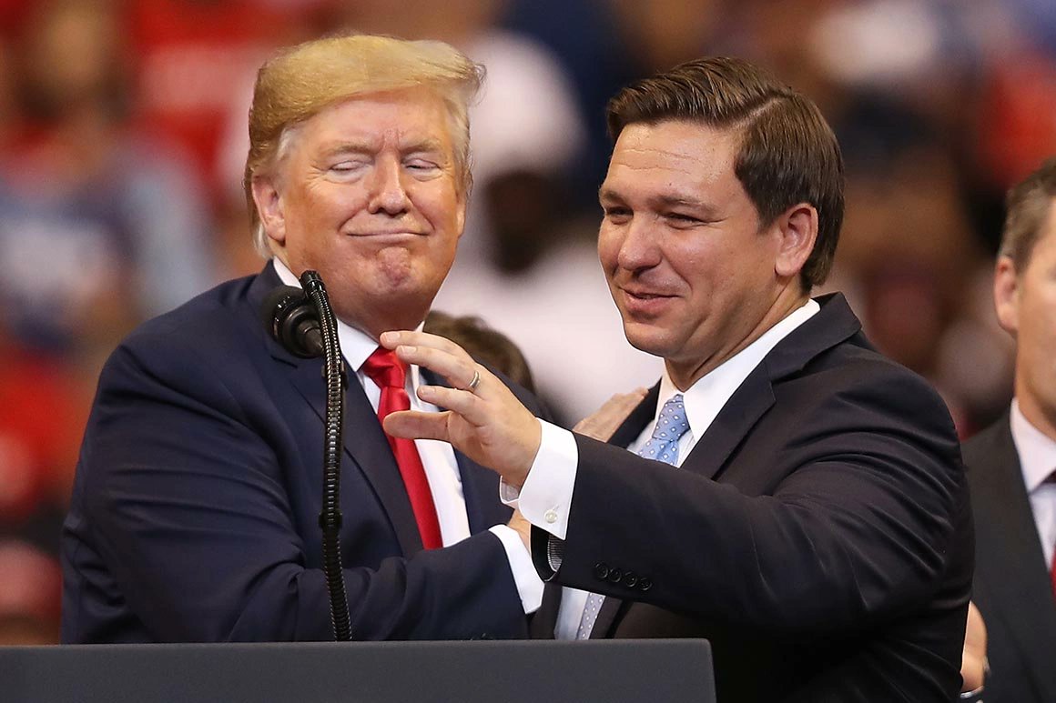 ProjectLincoln's tweet photo. Ron DeSantis

How it started: Florida govenor, Trump protege and political ally.

How's it going: 2024 Presidential candidate with favorability tanking everyday in the polls, the praise he once had for Trump has soured to exchanging insults on television. https://t.co/5PRVHOAs5j