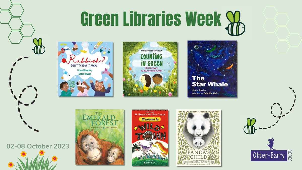 Happy Green Libraries Week from us at Otter Barry Books! 💚🐝 Celebrate by checking out some of our fantastic books that discuss sustainability and climate change 👉 otterbarrybooks.com/books #GreenLibrariesWeek2023 @librariesweek