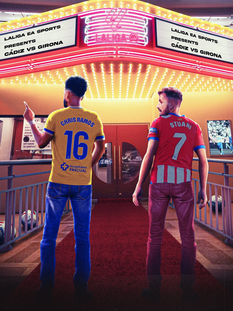Cadiz_CF's tweet photo. No hay un plan mejor para este sábado.

📽️ Puro cine. 

Benvinguts @GironaFC! 

#CádizGirona 
#LALIGAEASPORTS https://t.co/OqI4a7HNWH