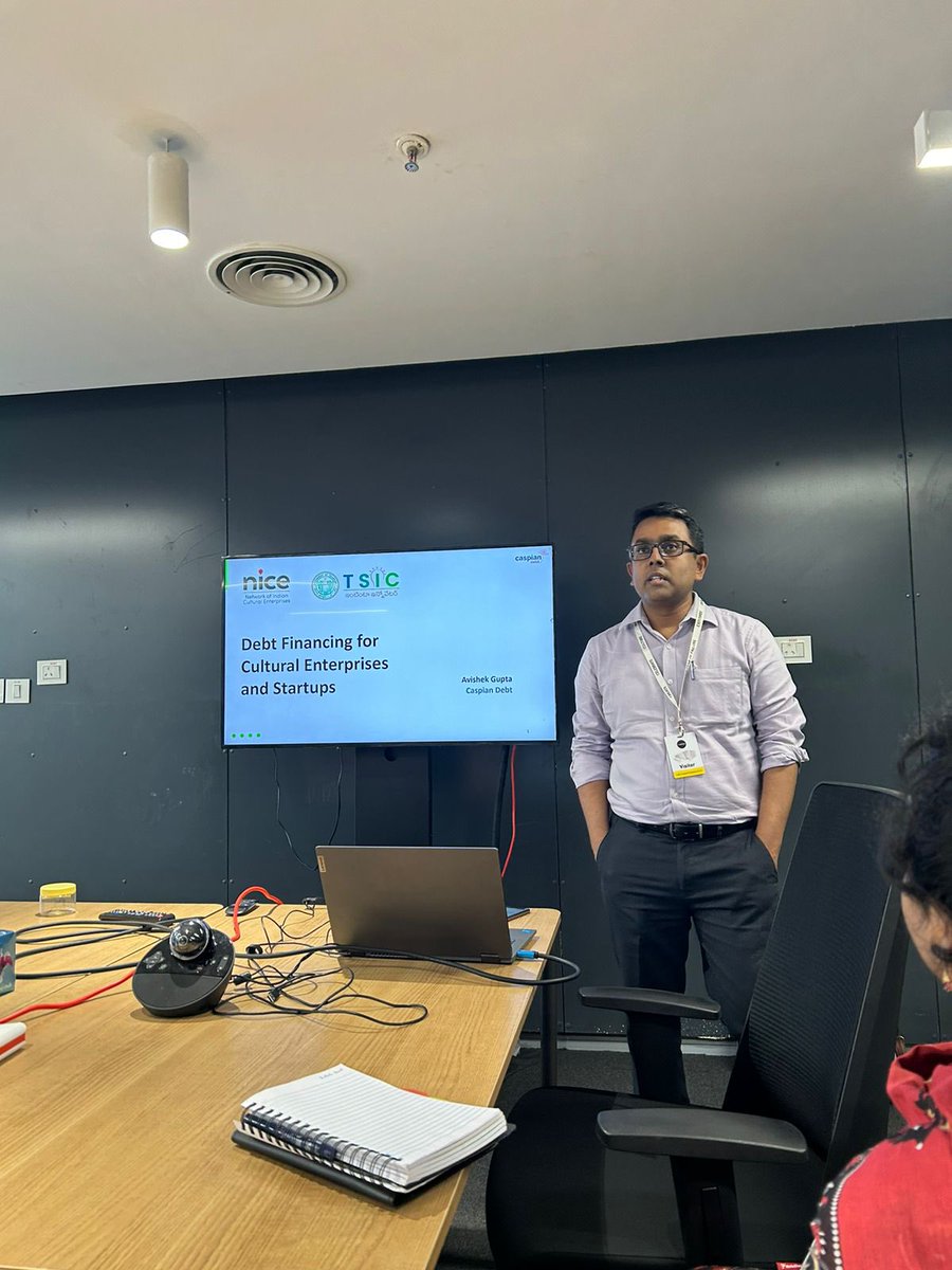NICEorg's recent event along with @teamTSIC led by <a href="/Avishek_Gupta/">Avishek Gupta</a>, 
Managing Director and CEO, <a href="/Caspian_Impact/">Caspian</a> on 'Debt Financing for Cultural Enterprises' provided an extensive understanding of debt financing.

(Continued)