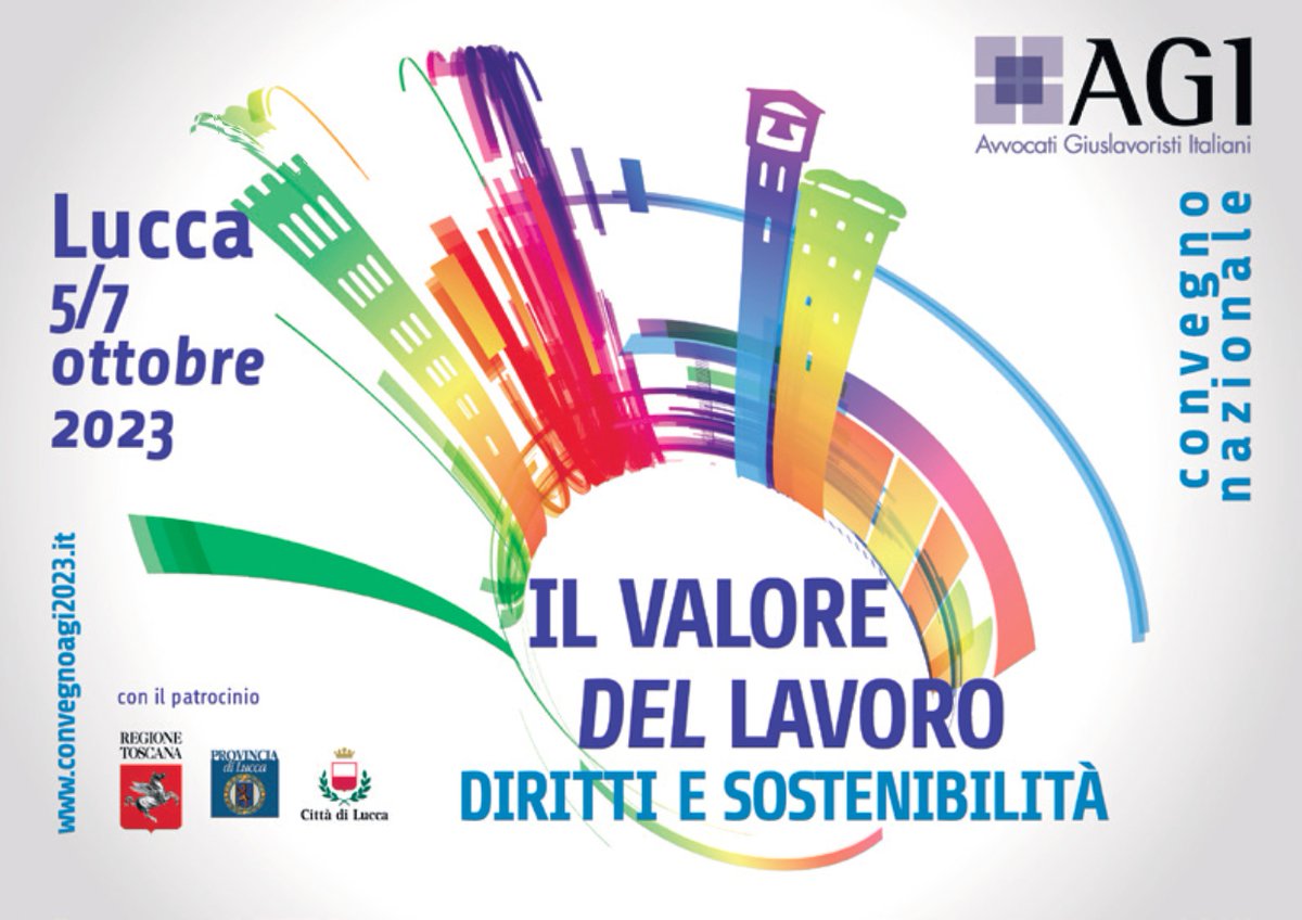 GFlegal_'s tweet photo. #convegnoagi2023 #AGI @giuslavoristi 5-7 ottobre, di particolare interesse gli interventi su #valoredellavoro e #politicheretributive, compatibilità con valori e #governance aziendale, oltre ai temi ultra nazionali quali dovere di diligenza e #solidarietà.
#GFLegal #giuslavoristi https://t.co/7VNuRYRW3D