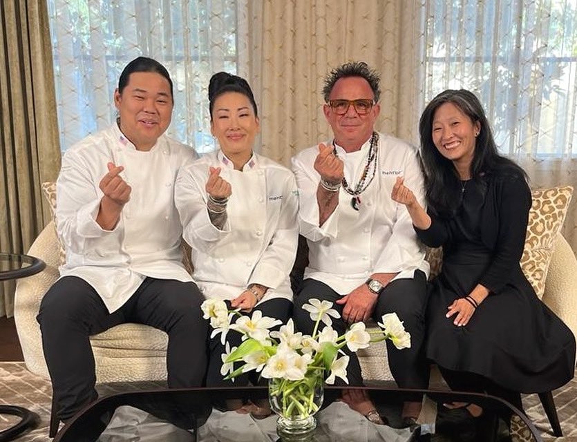 We caught up with Chef <a href="/josiahcitrin/">Josiah Citrin</a> and his mentees <a href="/KatiannaHong/">Katianna Hong</a> and John Hong at an event to benefit Ment'or. Chefs Katianna and John worked for Chef Josiah at his restaurant Melisse before opening their own restaurant, <a href="/yangban_la/">yangbanla</a> 

#inspiringculinaryexcellence #mentorbkb