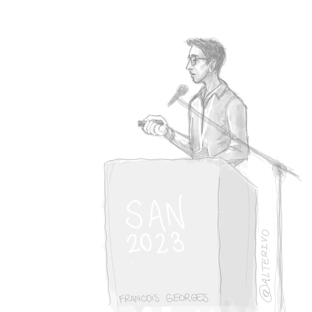 ANDPDProject1's tweet image. Great artwork from alterivo of @fgeorges007bnst presenting at #SAN2023!

👏👏👏