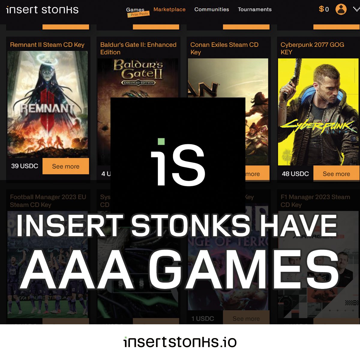 Insert Stonks (@insertstonks) on Twitter photo This is the day :)
insertstonks.io/user/marketpla…
We will prepare instructions on how to acquire AAA Games on our marketplace this weekend. 
#AAA #games #insertstonks #marketplace #buy #feature This is the day :)
insertstonks.io/user/marketpla…
We will prepare instructions on how to acquire AAA Games on our marketplace this weekend. 
#AAA #games #insertstonks #marketplace #buy #feature