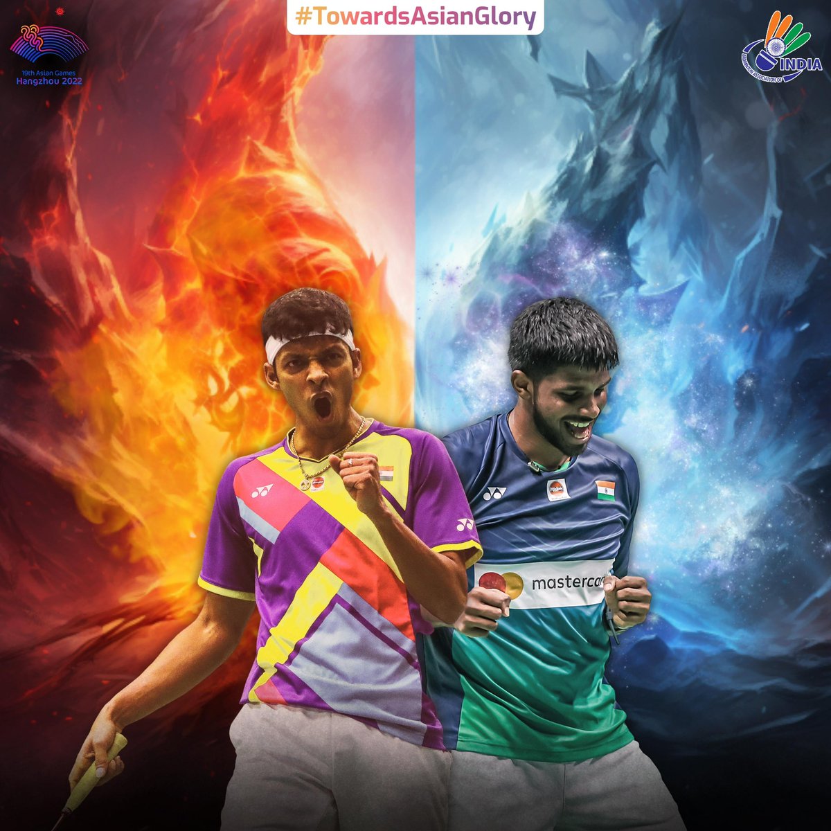 𝐓𝐡𝐞 𝐬𝐨𝐧𝐠 𝐨𝐟 𝐢𝐜𝐞 𝐚𝐧𝐝 𝐟𝐢𝐫𝐞 🫡

Proud of you boys! 👏

📸: <a href="/badmintonphoto/">Badmintonphoto</a> 

#TowardsAsianGlory
#AsianGames2022
#AsianGames
#TeamIndia
#IndiaontheRise
#BadmintonTwitter
#Badminton