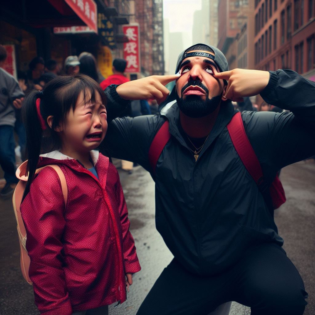 DaftHero's tweet photo. la IA de bing no te deja generar imágenes con famosos, pero por algún motivo el único con el que si te deja es con drake https://t.co/rOKi5qwiCB