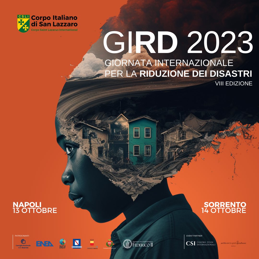 SanLazzaroITA's tweet photo. Arriva a Napoli e Sorrento il principale evento nazionale in occasione della Giornata Internazionale per la Riduzione dei Disastri con l’ottava edizione della #GIRD2023!

Sono aperte le iscrizioni a questo link: https://t.co/gNmTizPgfx https://t.co/qiuhaMan3X