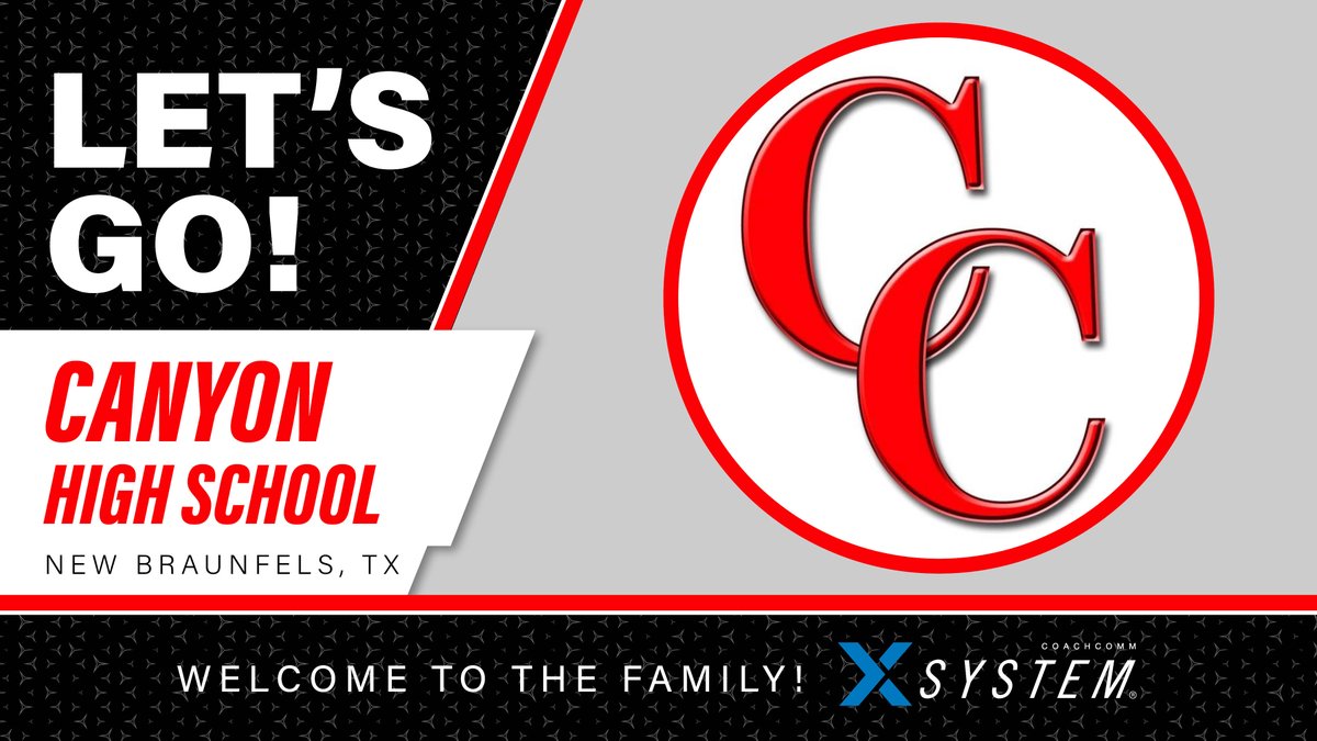 CoachComm's tweet photo. We'd like to welcome @CoachLeonardTX and @Canyon_Football to our #XSystem family!
We look forward to delivering the best to your team! #GoCougars
@AthleticsCanyon @canyonhscougars @THSCAcoaches @CoachCommSouth #XSystemRevolution #1Choice https://t.co/TzFC0tB6Mh