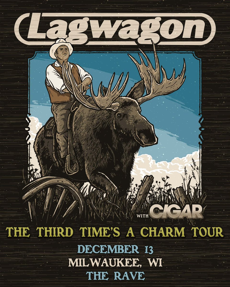 🚨PORTLAND - SEATTLE - MILWAUKEE! 🚨 Tickets are on sale at 10 am today for our shows with CIGAR! Tell everyone you know! ⏰TIX: lagwagon.com/tour 🌲11/29 at Wonder Ballroom in Portland 🏔️11/30 at Nectar Lounge in Seattle 🍺12/13 at The Rave / Eagles Club in Milwaukee