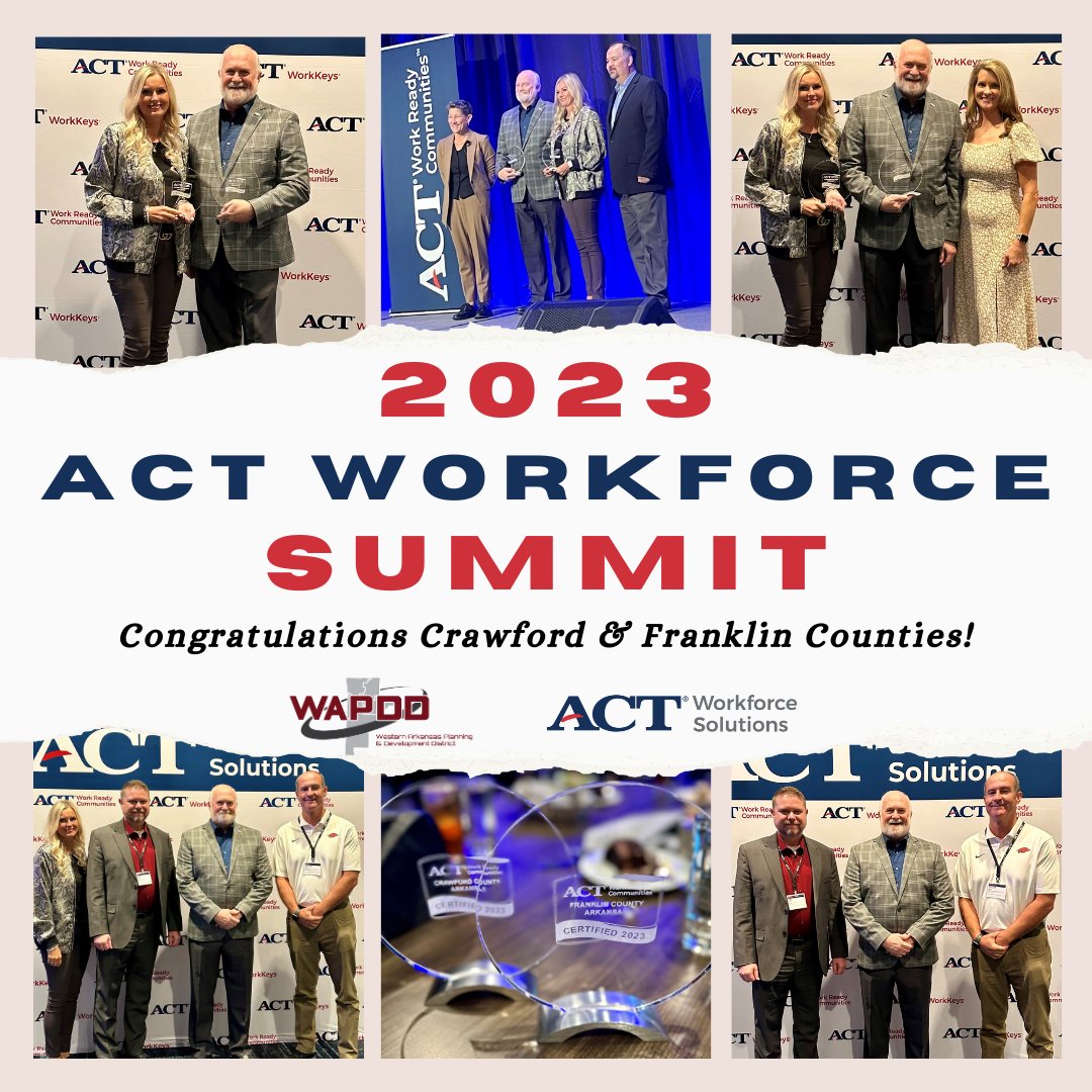 WAPDD's tweet photo. Ashley Garris and Dennis Williamson were honored to attend the 2023 @ACT Workforce Summit in Nashville where they proudly accepted the awards on behalf of Crawford and Franklin counties for becoming a Certified ACT Work Ready Community. T🏆👥
#ACTWorkforceSummit #WAPDD https://t.co/cvtTggWpuv
