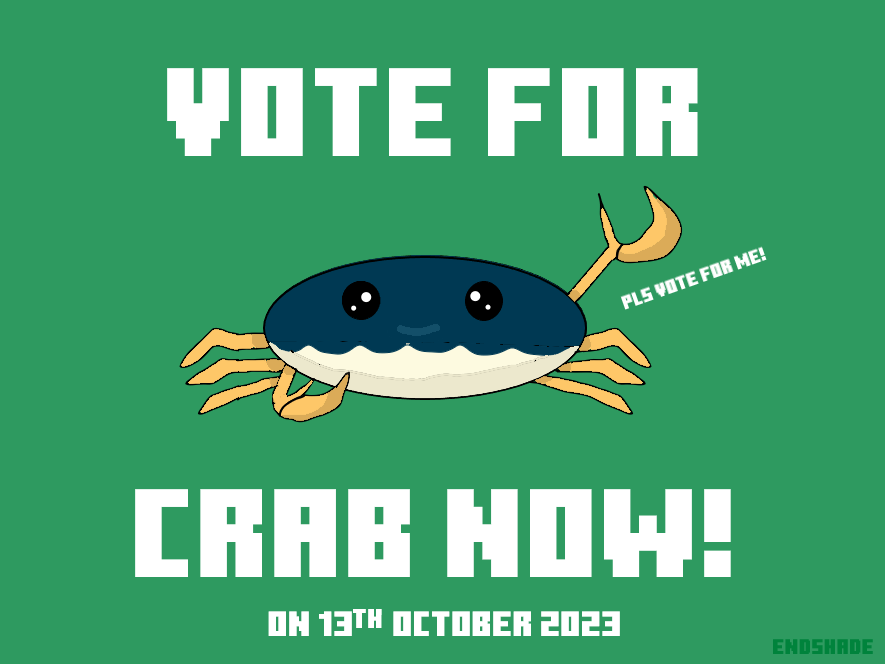 Let us vote for crab, alright?
#MinecraftMobVote #Minecraft #MinecraftLive #Crabcrew
