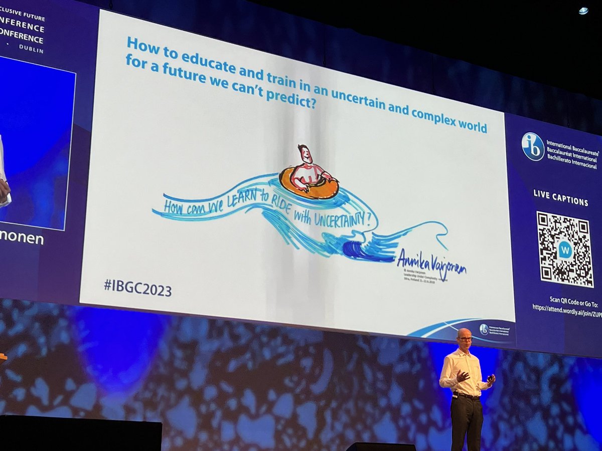 <a href="/Heino1Olli/">Olli-Pekka Heinonen</a> explores challenges in education amidst rapid change. Traditional knowledge transfer faces an identity crisis. We're on a shared learning journey with students, nurturing well-being and a sense of home. 🌍📚 #IBGC2023