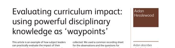 In the latest issue of Teaching Geography, Aidan Hesslewood describes what his department did to evaluate the impact on their curriculum of PDK. the-ga.org/3ZFWLB9 #geographyteacher