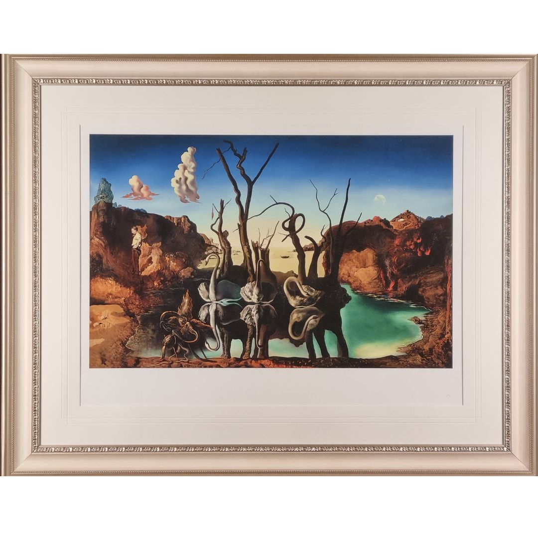 Step into Salvador Dalí's surreal world with 'Swans Reflecting Elephants'. Find a rare print in our art warehouse clearance alongside pieces by other renowned artists. Ending Sunday at 21:00! hubs.li/Q024C9Ck0 #auctions #onlineauctions #art #salvadordali #surrealism