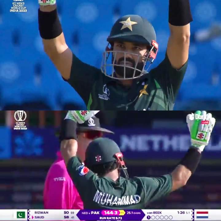 50 comes up for Muhammad Rizwan - The Super man when the team needed him the most he delivered and stood up for the team 🇵🇰❤️.

#PAKvsNED | #PAKvNED | #WorldCup2023