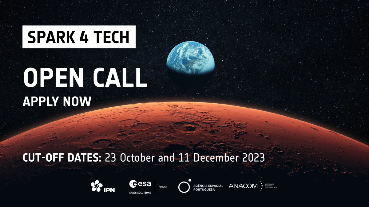 Do you have an amazing business idea based on #spacedata and technology? We are accepting applications these incredible opportunities:  
🛰️ESA BIC Portugal: space.ipn.pt/esa-bic-portug……… 
💼 SPARK 4 BUSINESS: space.ipn.pt/esa-ba-ambassa………