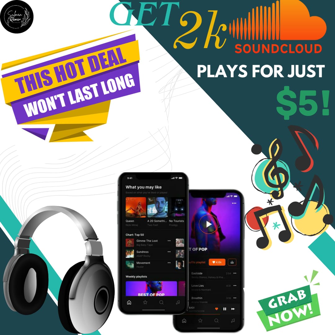 sulmanqamar's tweet image. 🚀 Elevate your music with our exclusive $5 SoundCloud Promotion package! 🚀

Don't miss out on this limited-time offer! Let's make your music shine. 🎶 Order now! 💥

Order Now 
upwork.com/nx/project-das…

#SoundCloud #soundcloudmusic #soundcloudpromotion #soundcloudplays