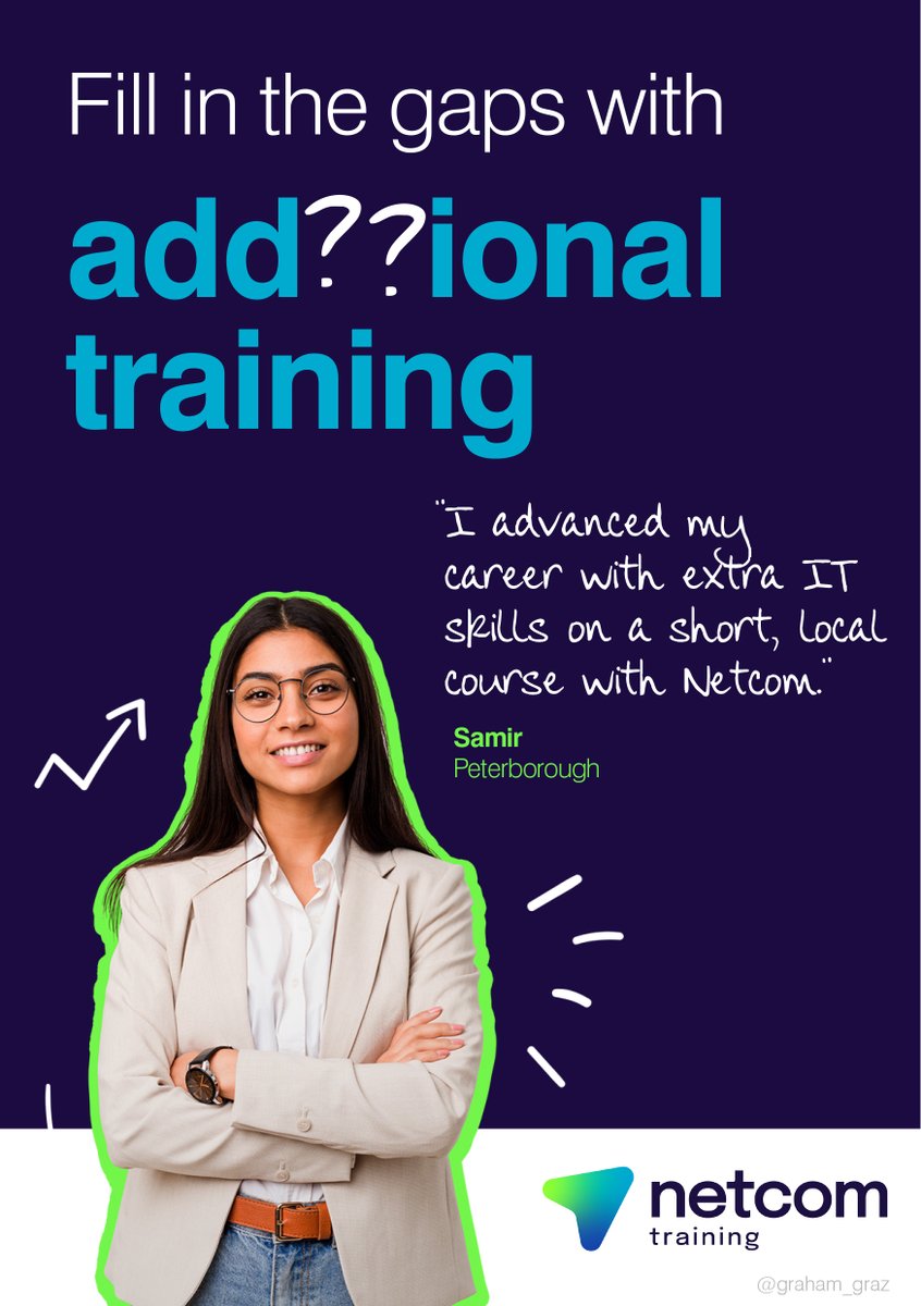 Create posters to promote <a href="/Netcom_Training/">Netcom Training</a> ’s Cyber &amp; IT courses in Peterborough + Cambridge to generate interest among potential students #1MinuteWithNetcom <a href="/OneMinuteBriefs/">One Minute Briefs ⏱️</a>