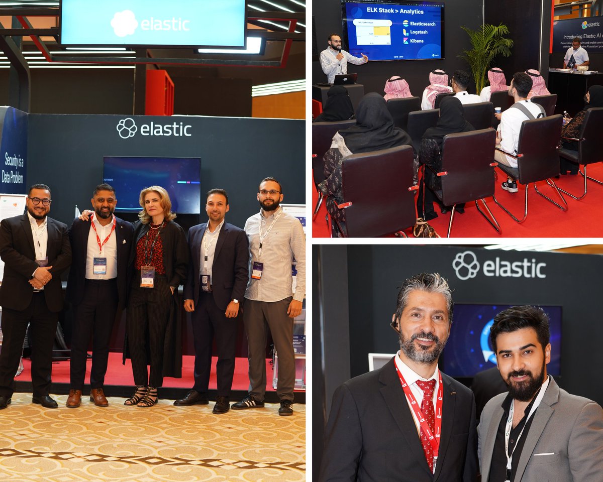CyberKnightME's tweet photo. We thank @Elastic for their exceptional participation at #MENAISC 2023 by @VirtuPortMEA. #Elastic showcased their extensive #search and #analytics solutions, highlighting their unwavering commitment to data #visibility and #security. #SIEM #Bigdata #CloudSecurity #MENAISC2023 https://t.co/N3hjHr7qiR