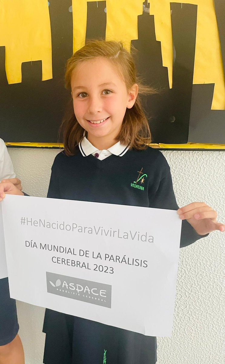 jymvedruna's tweet photo. 👩🏻‍🦼👨🏽‍🦽Día Mundial de la Parálisis Cerebral👩🏼‍🦽🧑‍🦼
Desde nuestro centro queremos participar y apoyar a las personas con parálisis cerebral en la campaña realizada hoy día 6 de octubre. ¡Por una ATENCIÓN TEMPRANA para todas las personas! #HeNacidoParaVivirLaVida #escuelainclusiva https://t.co/PJtumk9vFo