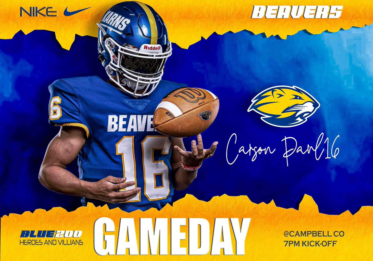 Plus1Percent1's tweet photo. GAMEDAY @ Campbell Co. @ 7pm

Theme: Hero’s Vs. Villians 
#LetsGoBeavs https://t.co/pCm6oBaQbt