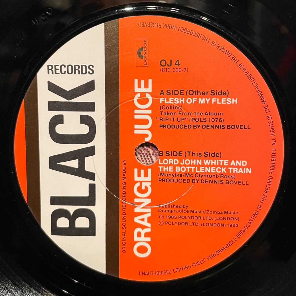 MILEHIGHCLUB202's tweet photo. ほな7いこか
ORANGE JUICE / Flesh Of My Flesh [’83 Black Records / Polydor --- OJ 4]
#OrangeJuice #FleshOfMyFlesh #RipItUp #DennisBovell #EdwynCollins #DavidMcClymont #MalcolmRoss #ZekeMany #vinylbar #musicbar #レコードバー #mhc06102023
https://t.co/R82xHQEUGH https://t.co/WwMNu0BQ3I