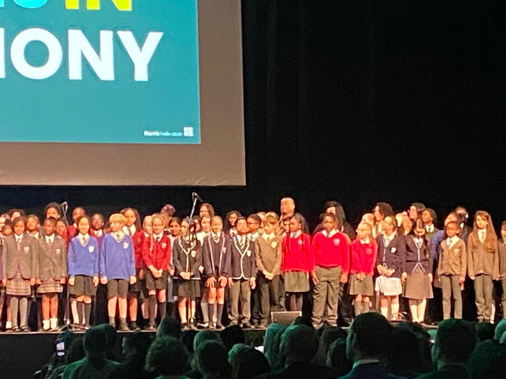 Harris_JAC's tweet photo. So proud of our children and staff involved working together with #harrisinharmony #HFtogether We all loved seeing our children up on stage! https://t.co/C6Wt8N0CX9