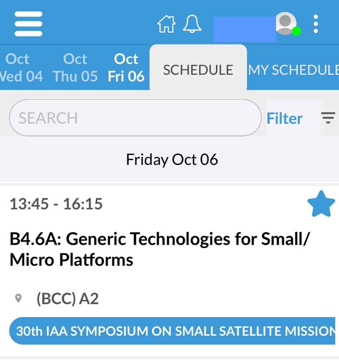 Be invited for our very last #iaasmallsat session of the #iac2023, the „Generic Technologies for Small/Micro Platforms“.
It started in BCC A2 at 13:45.
<a href="/iafastro/">IAF</a> <a href="/Iac2023/">IAC 2023</a>