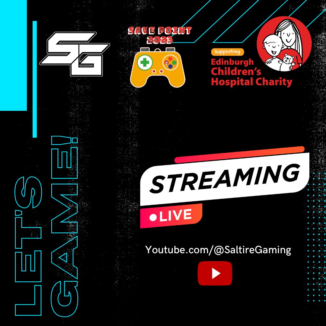 SaltireGaming's tweet photo. We're live on YouTube for #SavePoint2023 for the @echcharity

Channel: https://t.co/qhb26r2l7V

Find out more: https://t.co/59Wo2F5gNz https://t.co/2RH7PrOr5i