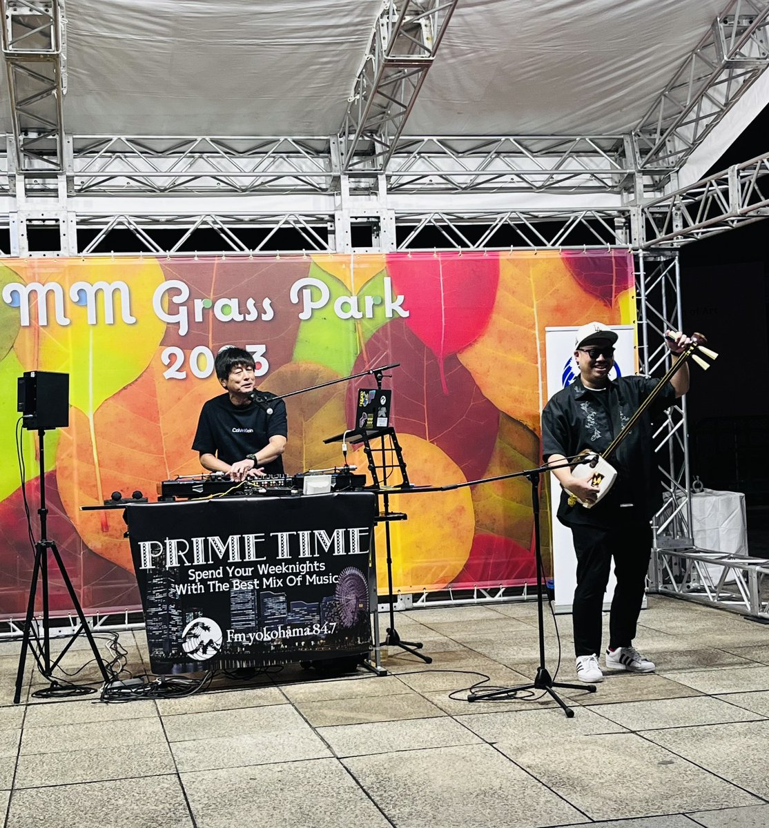 sandy_aloha's tweet photo. 生お三味線、最高でした🥳🙌🙌
楽しかったです!
#grasspark #みなとみらい
#prime847 https://t.co/uouVfCz2RT