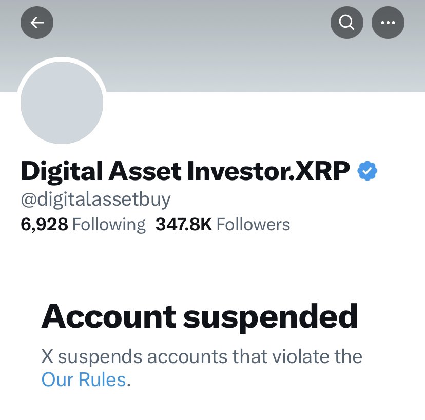 XrpMr's tweet photo. @DigPerspectives @X @elonmusk @Support @digitalassetbuy Please help @digitalassetbuy get his #X account back. He was wrongfully suspended.  @Support @X @elonmusk Please RETWEET Thank You https://t.co/cae6PVXiGl