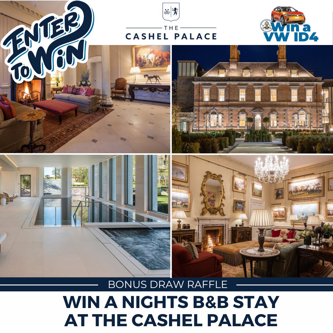 WinAVWID4's tweet photo. There's just 1 week left to enter our bonus draw ⏳ Get a ticket for our @RockwellRovers #WinAVWID4 fundraiser by Sun, Oct 15th for your chance to win a night's bed &amp; breakfast in the stunning @CashelPalace &amp; dinner for two in @MikeyRyans 🎉

Enter here ➡ https://t.co/7qOydne4xC https://t.co/Y2BDikaP3p