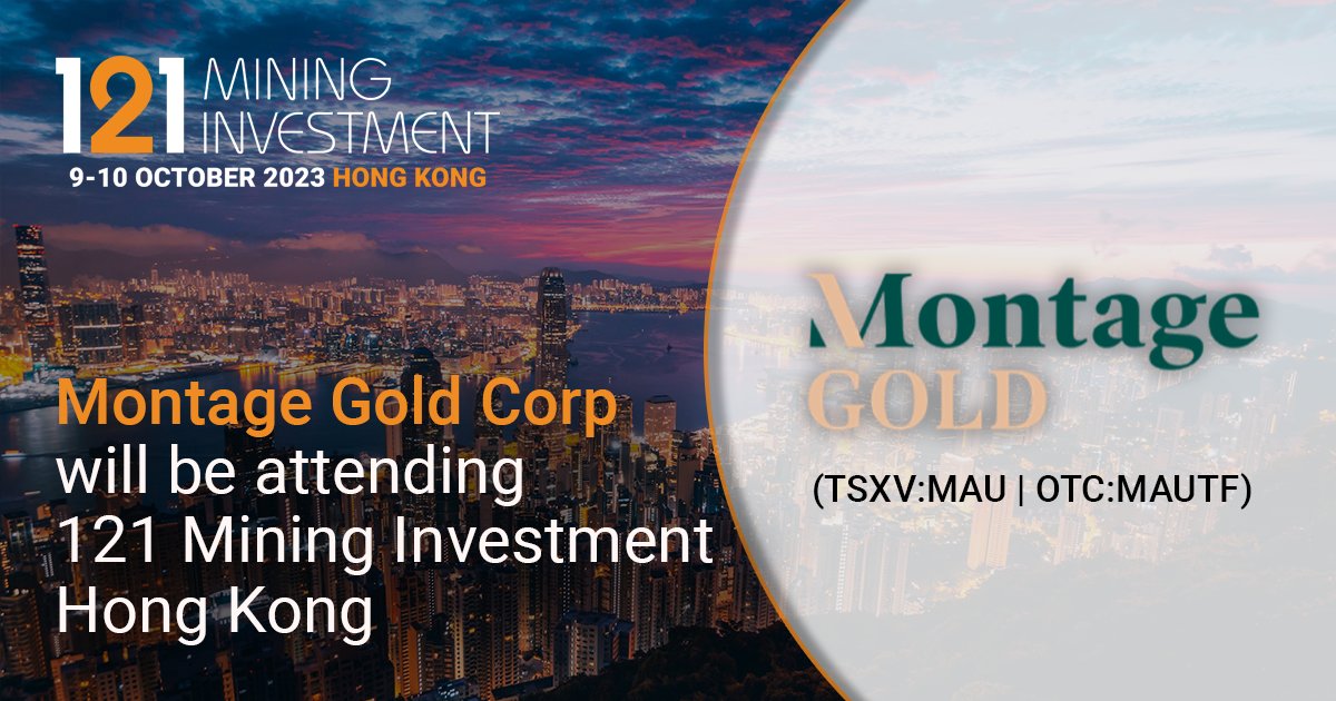 121 Group (@investinmining) on Twitter photo We are very pleased to announce that <a href="/montagegoldcorp/">Montage Gold</a> will be attending 121 Mining Investment Hong Kong on 9-10 October 2023.
Interested in joining? Learn more about the event and sign up here: hubs.la/Q024BJv70
#121MiningInvestment #HongKong We are very pleased to announce that <a href="/montagegoldcorp/">Montage Gold</a> will be attending 121 Mining Investment Hong Kong on 9-10 October 2023.
Interested in joining? Learn more about the event and sign up here: hubs.la/Q024BJv70
#121MiningInvestment #HongKong