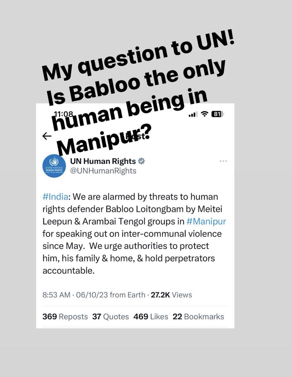 reenaahanthem's tweet photo. But the real question is this 👇🏼 @UN @UNHumanRights https://t.co/oS1CNkL2x2