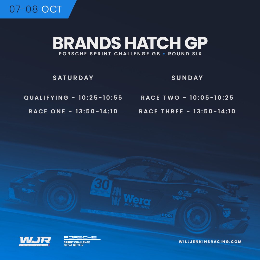 👉 The 2023 Porsche Sprint Challenge GB season finale!

📍 Brands Hatch

⏱🎤 Live timing and commentary: tsl-timing.com/event/234003

💻 Races one and two: youtube.com/itvsport

📺 Race three: ITV4