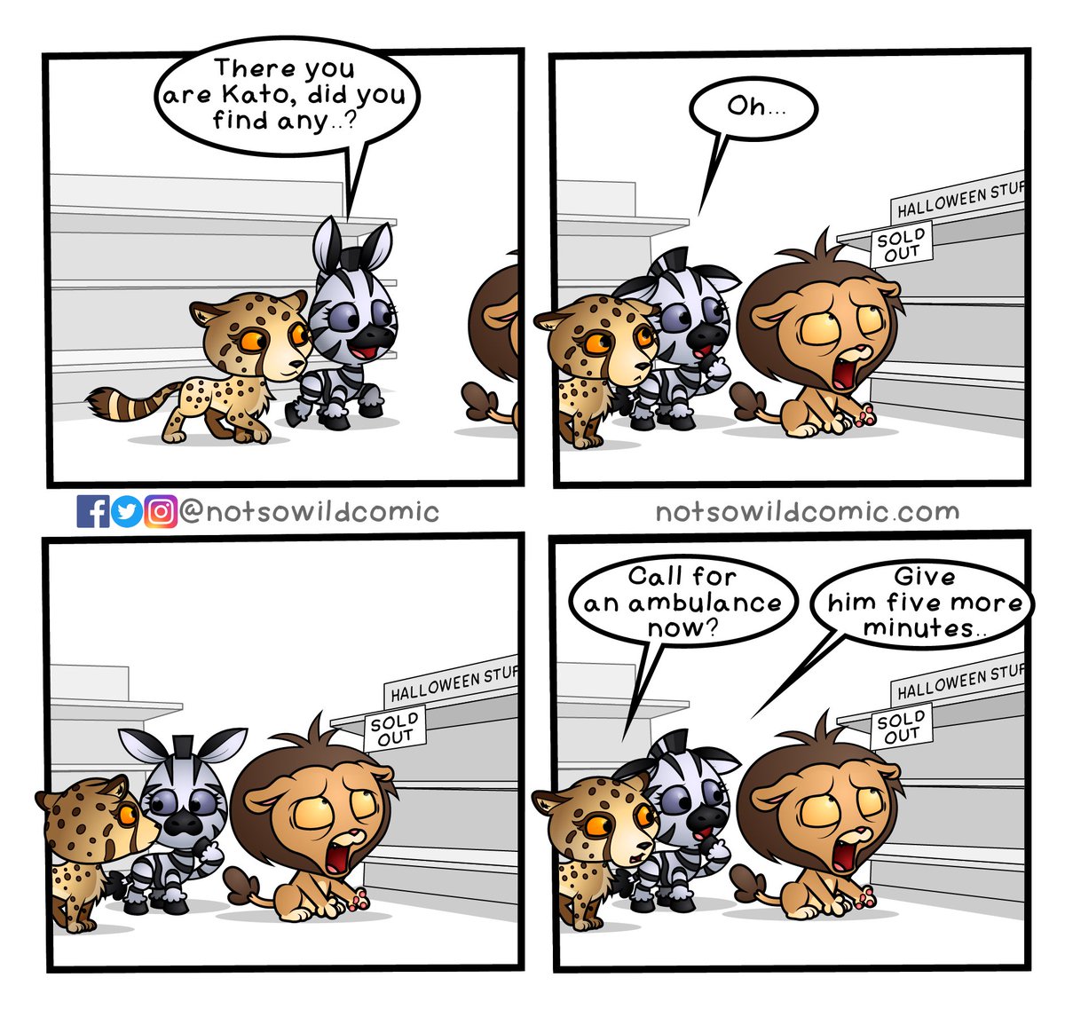 notsowildcomic's tweet photo. I don't know where you live, but around here, Halloween is already over. There are no decorations in stores or anywhere.

#notsowild #notsowildcomic #comic #comics #webcomic   #dailycomic #dailycomics #cute #cuteness #wholesome #comicoftheday  #halloween #christmasinhalloween https://t.co/5YXFrMTzu9