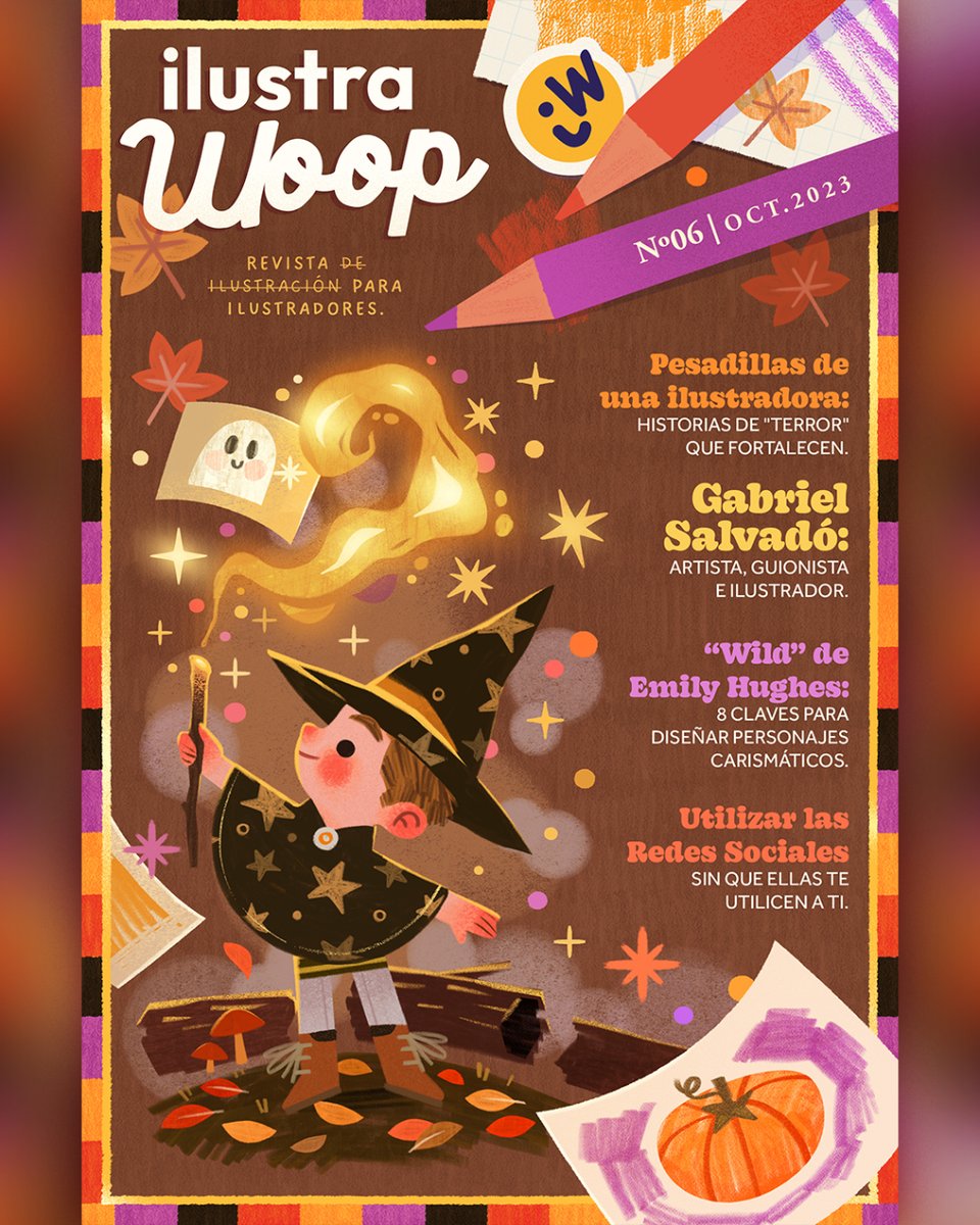 📢 ¡Atención, compis ilustradores! La ilustraWooP de octubre ¡ya está disponible! 🍂🎃👻 (link de acceso en la bio), ⚠️ PERO (abro hilo) :